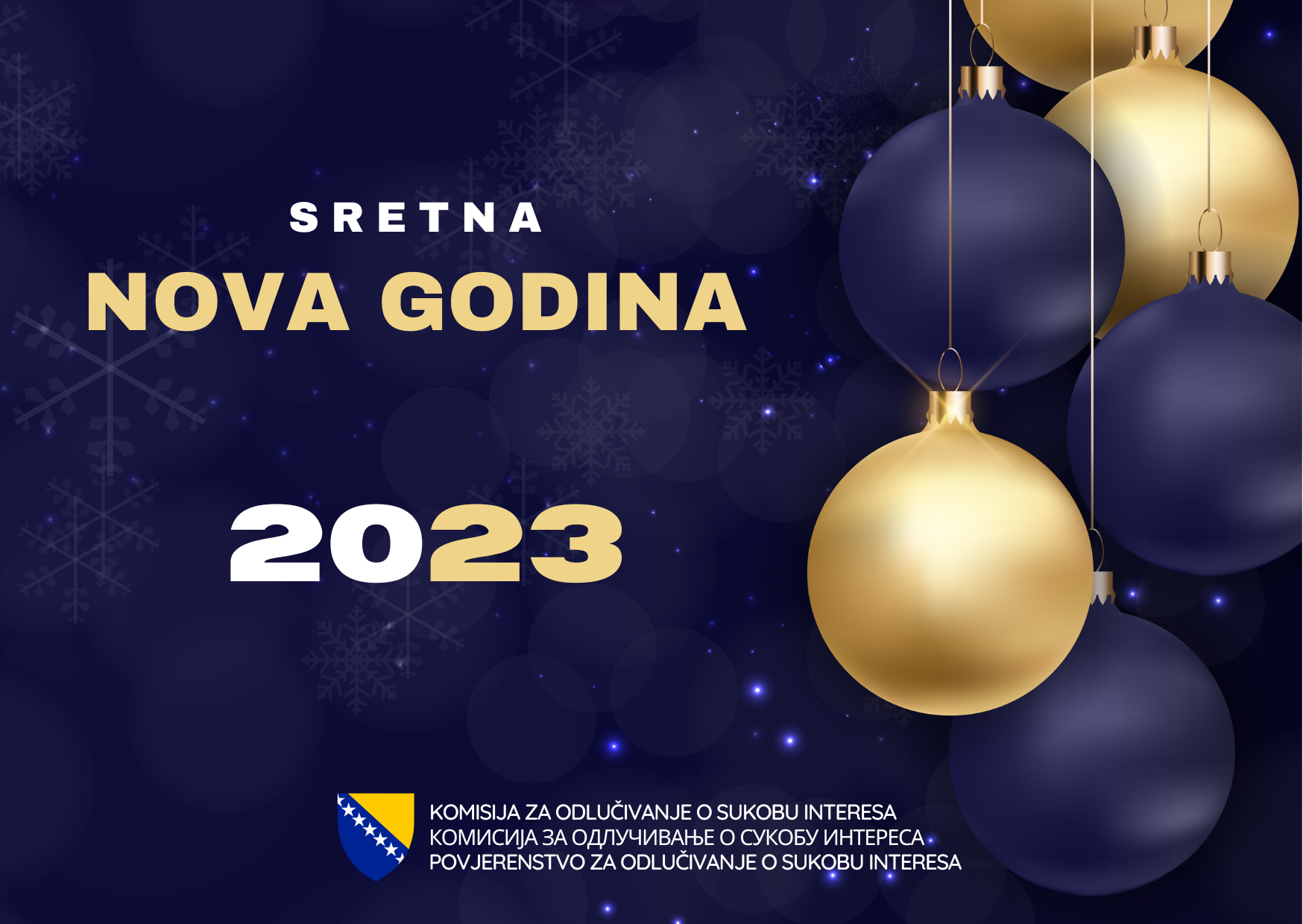 ČESTITKA PREDSJEDNICE I ČLANICA POVJERENSTVA POVODOM NOVE GODINE
